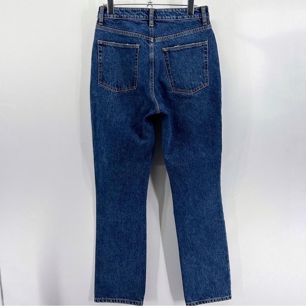 Lovers + Friends Reece High Rise Rigid Slim Straight Distressed Jeans Size 26 - Picture 2 of 8